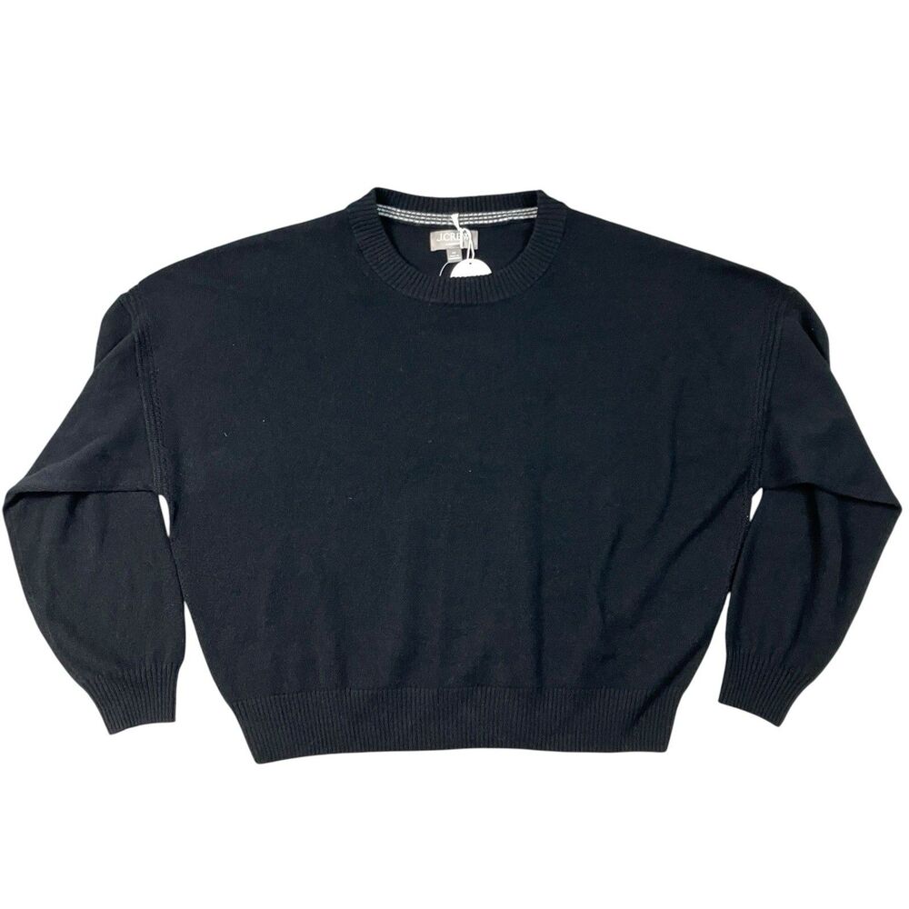 J Crew Cashmere Blouson Sweater Womens XS Black Sleeve Crewneck Relaxed CT389 - Picture 3 of 12